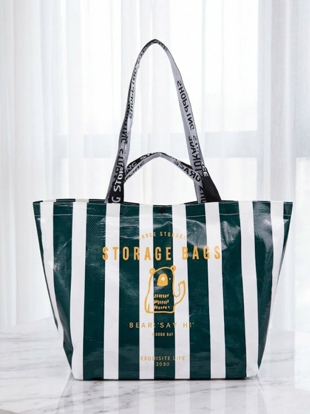 Ladies Cute Strip Reusable Bag